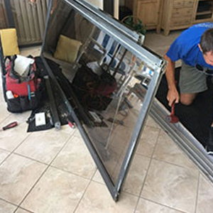 sliding glass door frame repair Oildale